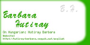 barbara hutiray business card